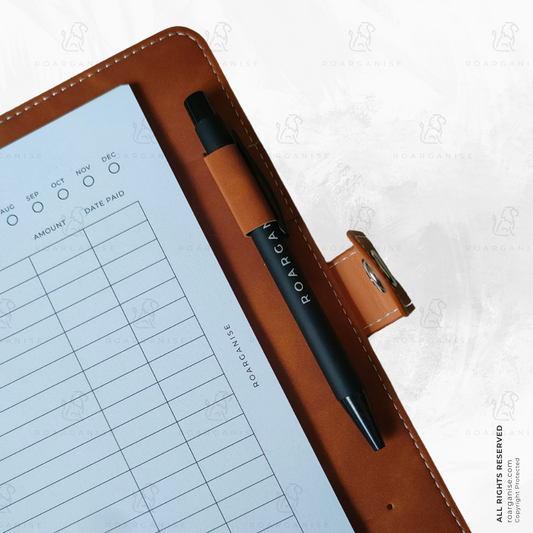 Ballpoint pen for ultra-luxe organiser, smooth writing, ADHD and autism-friendly, UK Roarganise