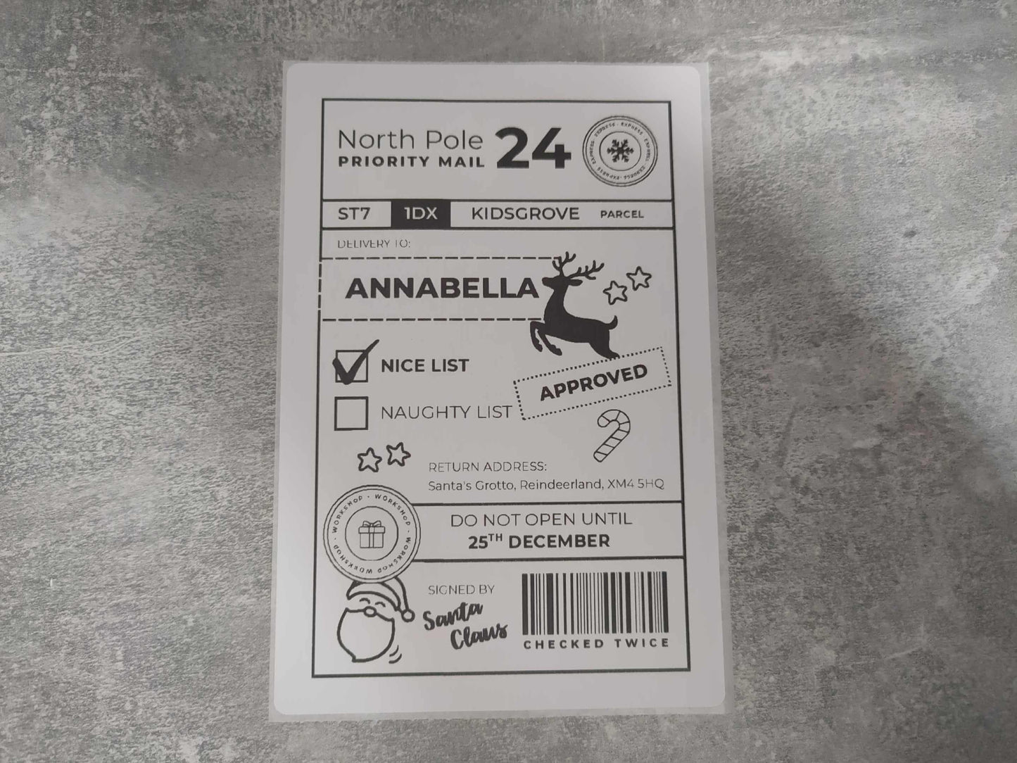 Personalised Christmas Labels 6x4" (15 Labels)