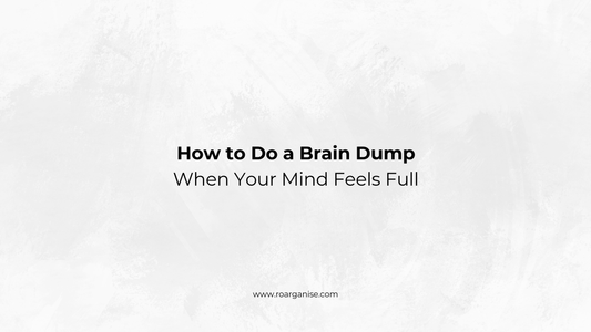 Brain-dump planner page with handwritten reminders, ideas and tasks.