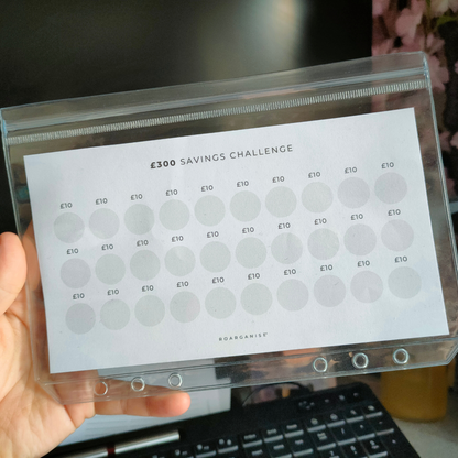 Money wallet insert for A5 organiser, cash and receipt holder, ADHD and autism, UK Roarganise