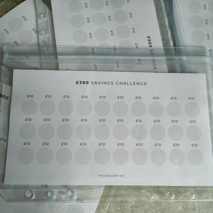 Money wallet insert for A5 organiser, cash and receipt holder, ADHD and autism, UK Roarganise