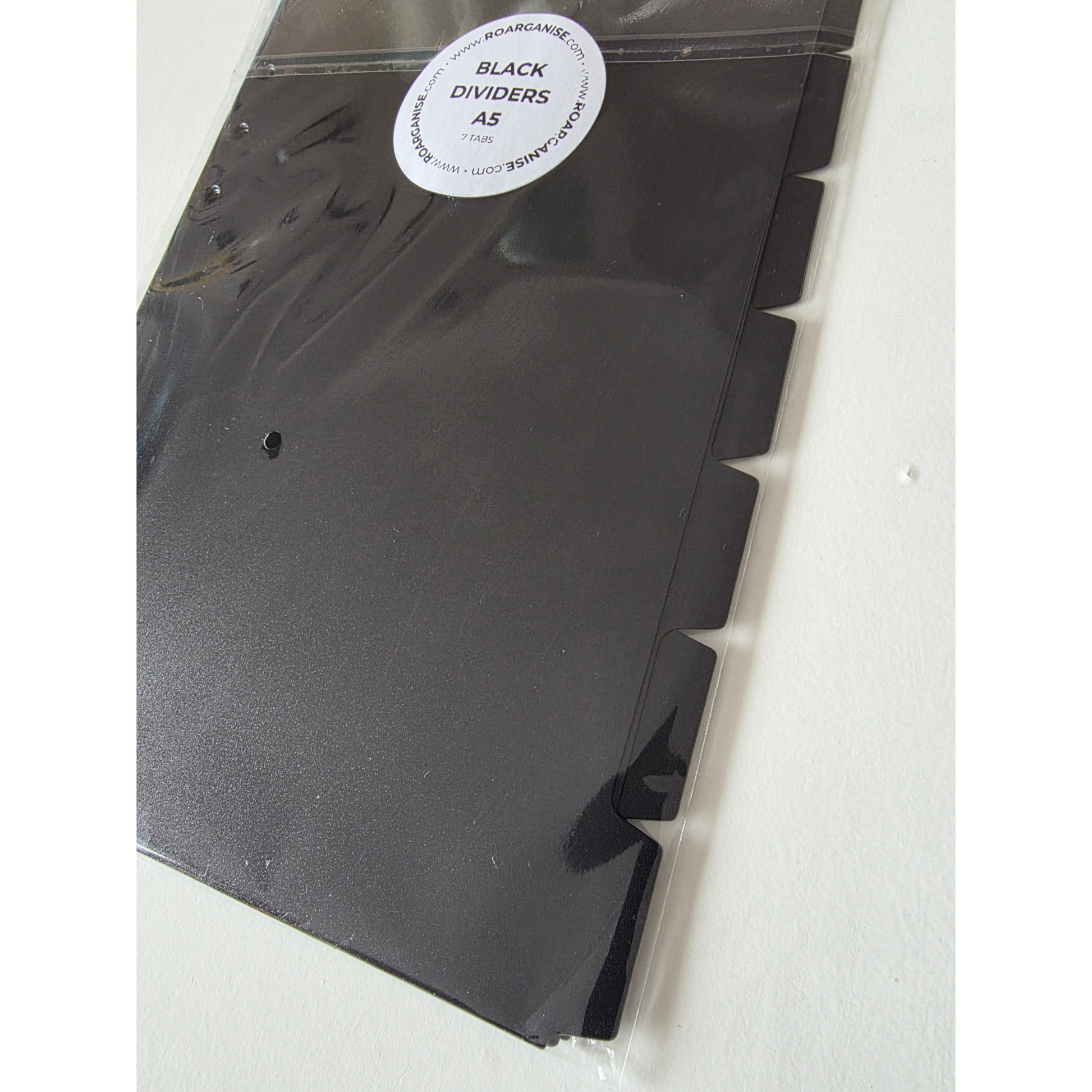Close up shot of the black plastic tabs