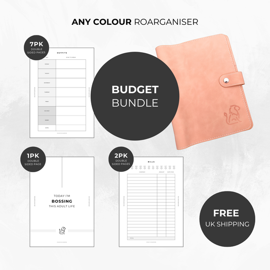 budget bundle for autism and adhd peachy pink Roarganise