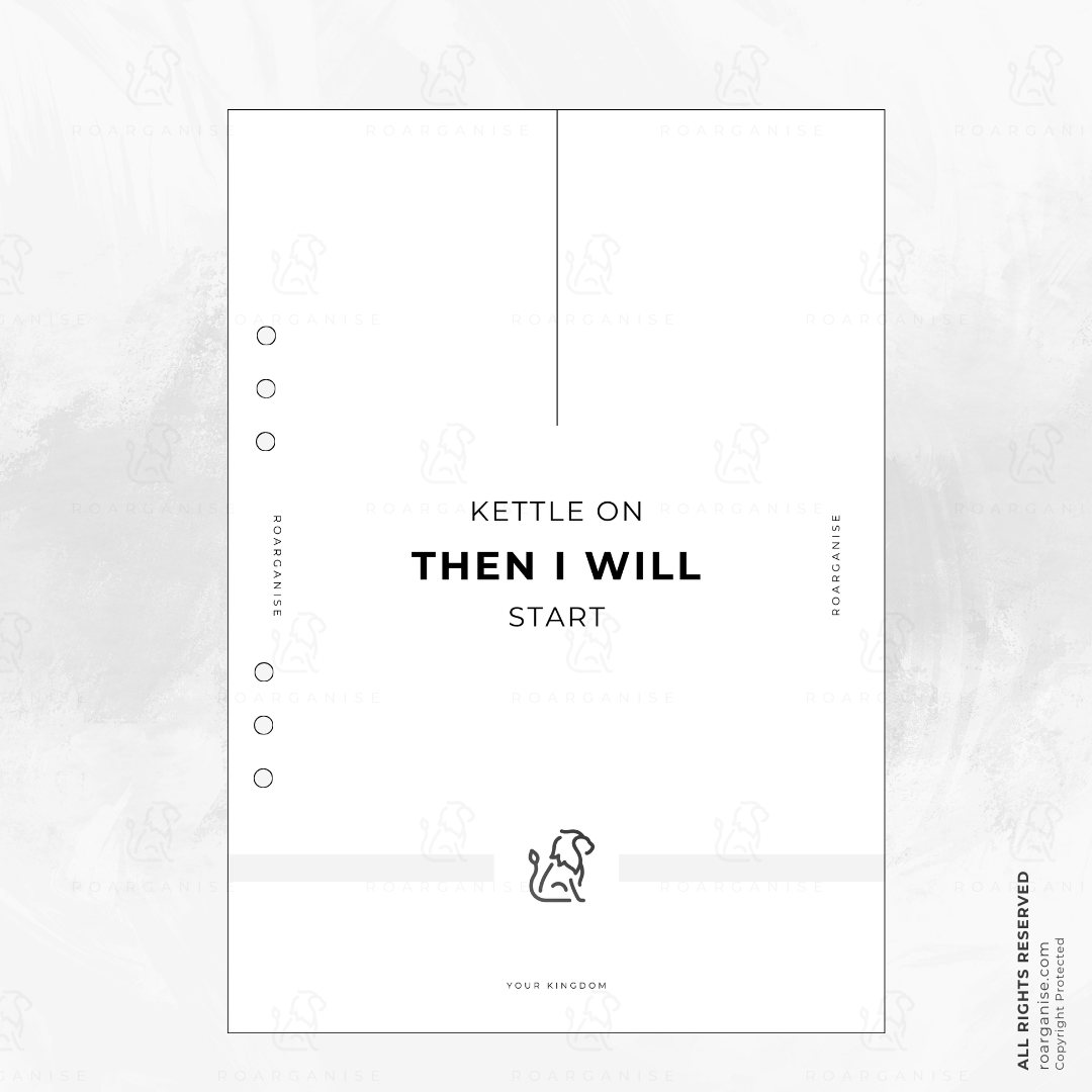 Motivational organiser tabs for ADHD and autism, section dividers, UK Roarganise, Dividers A5, Mood boost tabs