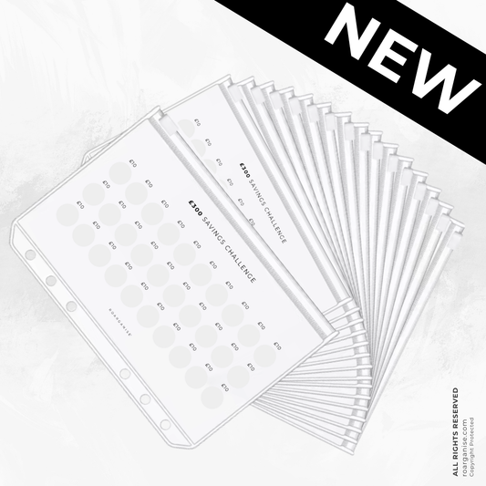 Money wallet insert for A5 organiser, cash and receipt holder, ADHD and autism, UK Roarganise