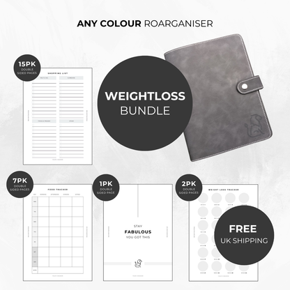 weightloss planner for autism and adhd black