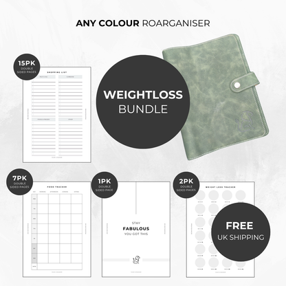 weightloss planner for autism and adhd green