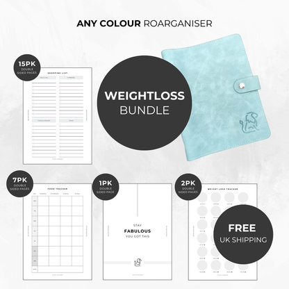weightloss planner for autism and adhd paradise blue