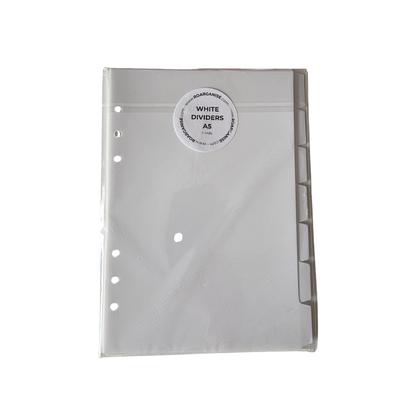 white plastic A5 7 tabs for roarganiser